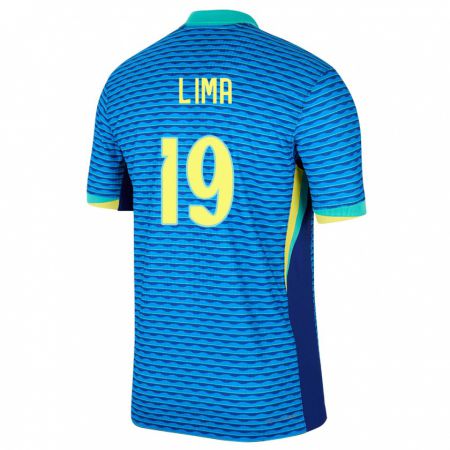 Kandiny Férfi Brazília Felipe Lima #19 Kék Idegenbeli Jersey 24-26 Mez Póló Ing