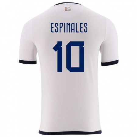Kandiny Férfi Ecuador Joselyn Espinales #10 Fehér Idegenbeli Jersey 24-26 Mez Póló Ing