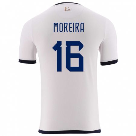 Kandiny Férfi Ecuador Ligia Moreira #16 Fehér Idegenbeli Jersey 24-26 Mez Póló Ing