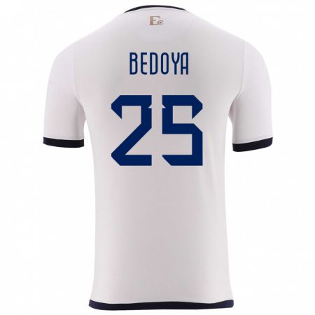 Kandiny Férfi Ecuador Jaydah Bedoya #25 Fehér Idegenbeli Jersey 24-26 Mez Póló Ing