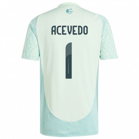 Kandiny Férfi Mexikó Carlos Acevedo #1 Vászonzöld Idegenbeli Jersey 24-26 Mez Póló Ing