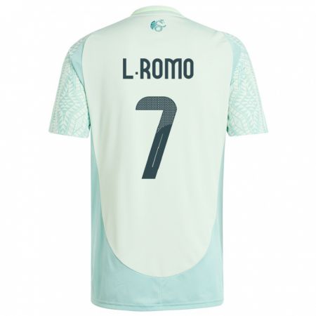 Kandiny Férfi Mexikó Luis Romo #7 Vászonzöld Idegenbeli Jersey 24-26 Mez Póló Ing