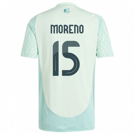 Kandiny Férfi Mexikó Hector Moreno #15 Vászonzöld Idegenbeli Jersey 24-26 Mez Póló Ing