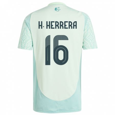 Kandiny Férfi Mexikó Hector Herrera #16 Vászonzöld Idegenbeli Jersey 24-26 Mez Póló Ing