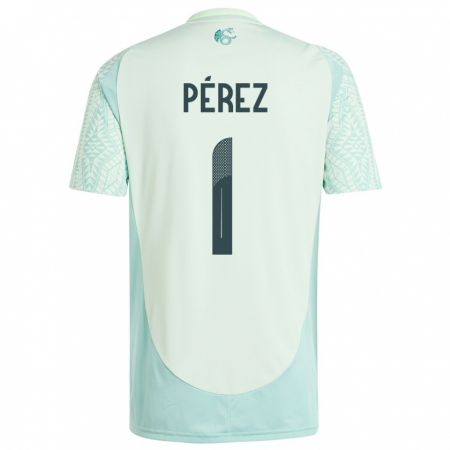 Kandiny Férfi Mexikó Emiliano Perez #1 Vászonzöld Idegenbeli Jersey 24-26 Mez Póló Ing