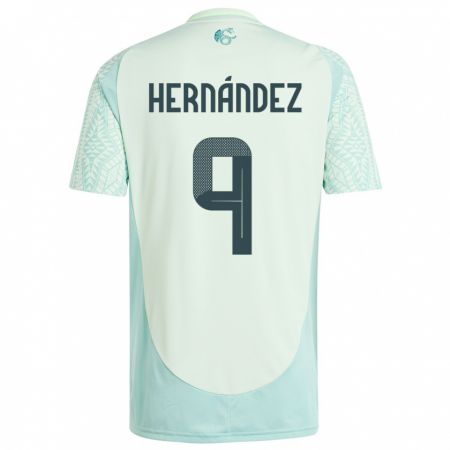Kandiny Férfi Mexikó Jesus Hernandez #9 Vászonzöld Idegenbeli Jersey 24-26 Mez Póló Ing