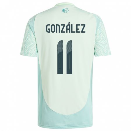Kandiny Férfi Mexikó Bryan Gonzalez #11 Vászonzöld Idegenbeli Jersey 24-26 Mez Póló Ing
