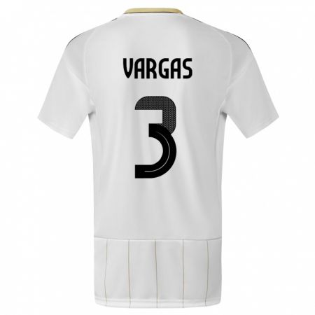 Kandiny Férfi Costa Rica Juan Pablo Vargas #3 Fehér Idegenbeli Jersey 24-26 Mez Póló Ing