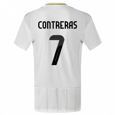 Kandiny Férfi Costa Rica Anthony Contreras #7 Fehér Idegenbeli Jersey 24-26 Mez Póló Ing