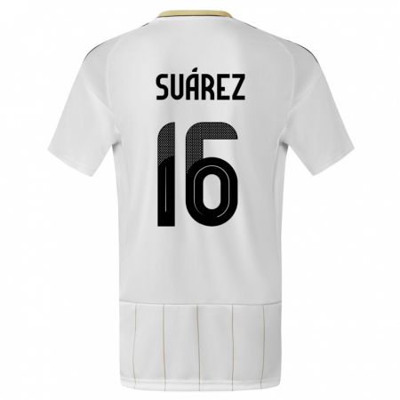 Kandiny Férfi Costa Rica Aaron Suarez #16 Fehér Idegenbeli Jersey 24-26 Mez Póló Ing