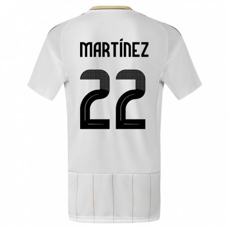 Kandiny Férfi Costa Rica Carlos Martinez #22 Fehér Idegenbeli Jersey 24-26 Mez Póló Ing