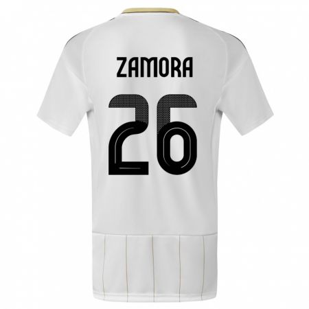 Kandiny Férfi Costa Rica Alvaro Zamora #26 Fehér Idegenbeli Jersey 24-26 Mez Póló Ing