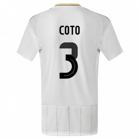 Kandiny Férfi Costa Rica Maria Coto #3 Fehér Idegenbeli Jersey 24-26 Mez Póló Ing