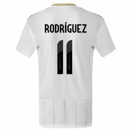 Kandiny Férfi Costa Rica Raquel Rodriguez #11 Fehér Idegenbeli Jersey 24-26 Mez Póló Ing