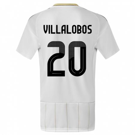 Kandiny Férfi Costa Rica Fabiola Villalobos #20 Fehér Idegenbeli Jersey 24-26 Mez Póló Ing