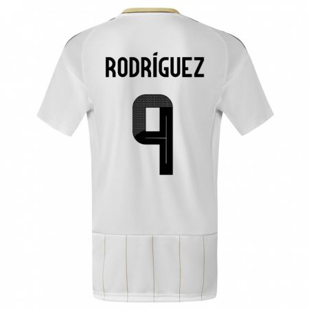Kandiny Férfi Costa Rica Doryan Rodriguez #9 Fehér Idegenbeli Jersey 24-26 Mez Póló Ing