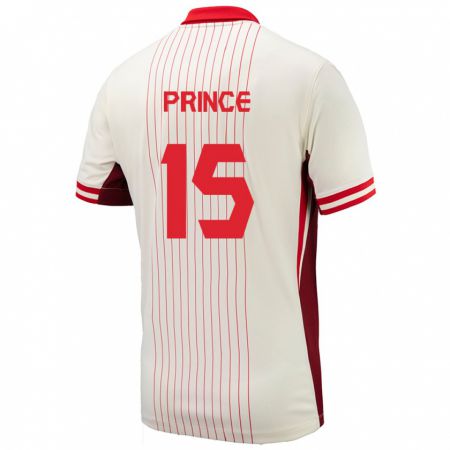 Kandiny Férfi Kanada Nichelle Prince #15 Fehér Idegenbeli Jersey 24-26 Mez Póló Ing