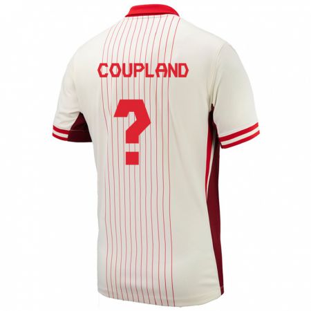 Kandiny Férfi Kanada Antoine Coupland #0 Fehér Idegenbeli Jersey 24-26 Mez Póló Ing