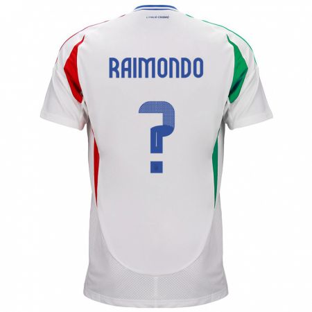 Kandiny Férfi Olaszország Antonio Raimondo #0 Fehér Idegenbeli Jersey 24-26 Mez Póló Ing