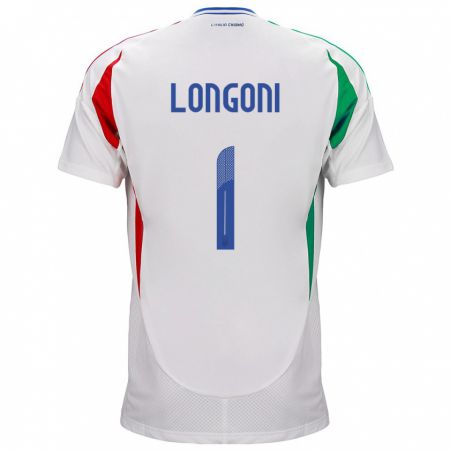 Kandiny Férfi Olaszország Alessandro Longoni #1 Fehér Idegenbeli Jersey 24-26 Mez Póló Ing