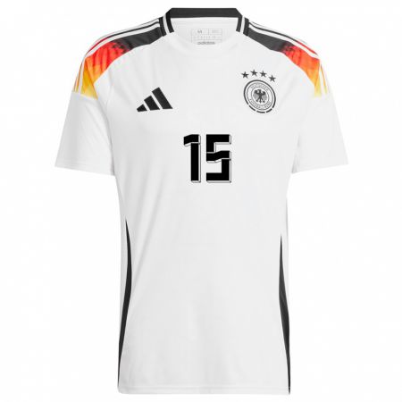 Kandiny Női Németország Niklas Sule #15 Fehér Hazai Jersey 24-26 Mez Póló Ing