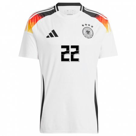 Kandiny Női Németország Jule Brand #22 Fehér Hazai Jersey 24-26 Mez Póló Ing