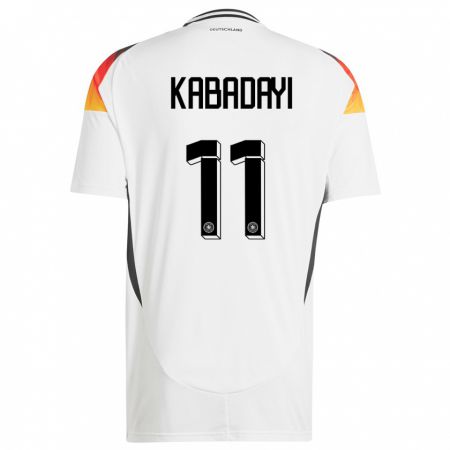 Kandiny Női Németország Yusuf Kabadayi #11 Fehér Hazai Jersey 24-26 Mez Póló Ing