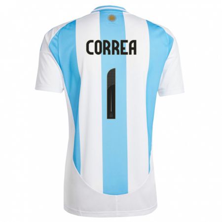 Kandiny Női Argentína Vanina Correa #1 Fehér Kék Hazai Jersey 24-26 Mez Póló Ing