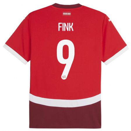 Kandiny Női Svájc Bradley Fink #9 Piros Hazai Jersey 24-26 Mez Póló Ing
