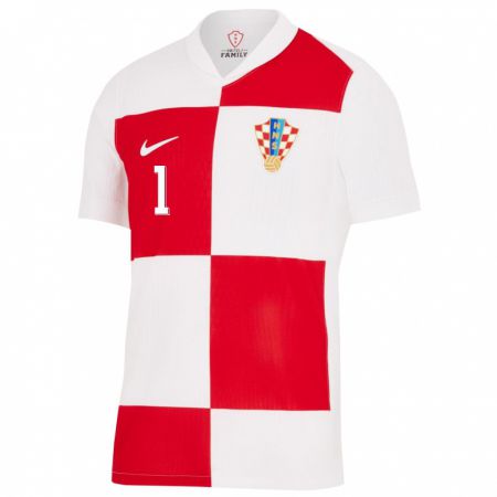 Kandiny Női Horvátország Nediljko Labrovic #1 Fehér Piros Hazai Jersey 24-26 Mez Póló Ing