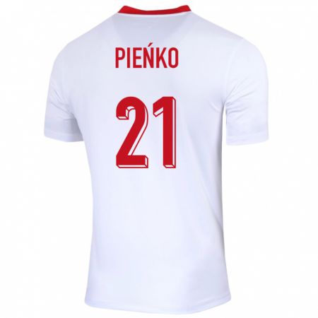 Kandiny Női Lengyelország Tomasz Pienko #21 Fehér Hazai Jersey 24-26 Mez Póló Ing