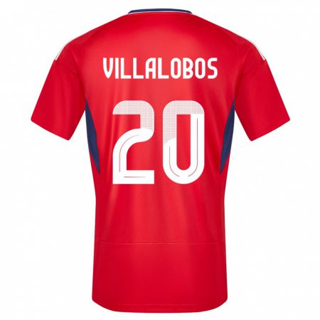 Kandiny Női Costa Rica Fabiola Villalobos #20 Piros Hazai Jersey 24-26 Mez Póló Ing