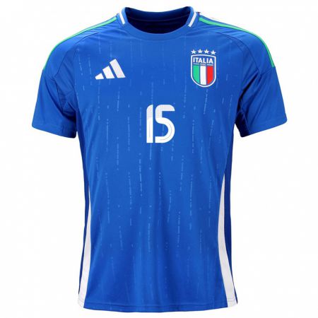 Kandiny Női Olaszország Francesco Acerbi #15 Kék Hazai Jersey 24-26 Mez Póló Ing