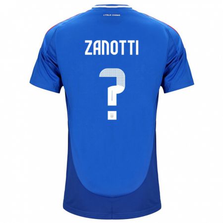 Kandiny Női Olaszország Mattia Zanotti #0 Kék Hazai Jersey 24-26 Mez Póló Ing