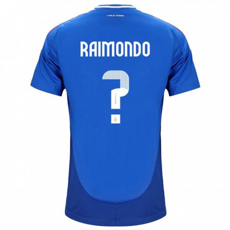 Kandiny Női Olaszország Antonio Raimondo #0 Kék Hazai Jersey 24-26 Mez Póló Ing