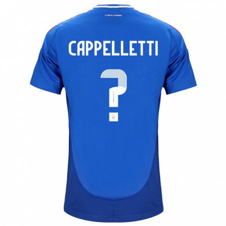 Kandiny Női Olaszország Mattia Cappelletti #0 Kék Hazai Jersey 24-26 Mez Póló Ing