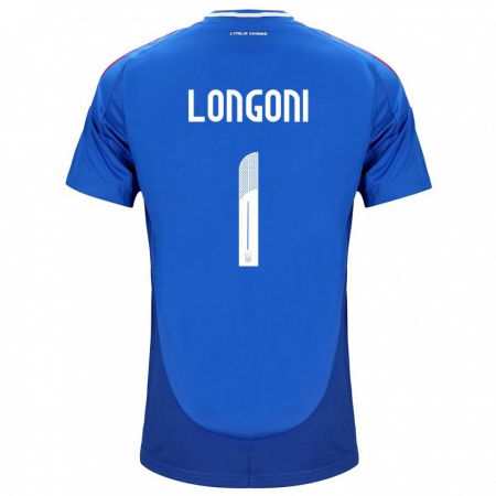 Kandiny Női Olaszország Alessandro Longoni #1 Kék Hazai Jersey 24-26 Mez Póló Ing