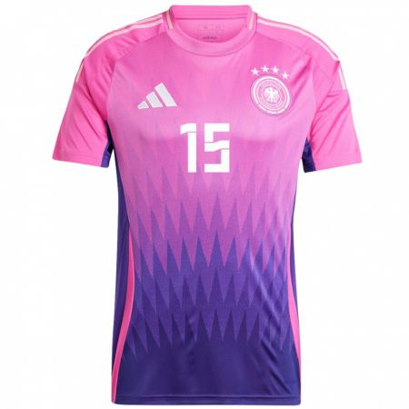 Kandiny Női Németország Niklas Sule #15 Pink Lila Idegenbeli Jersey 24-26 Mez Póló Ing
