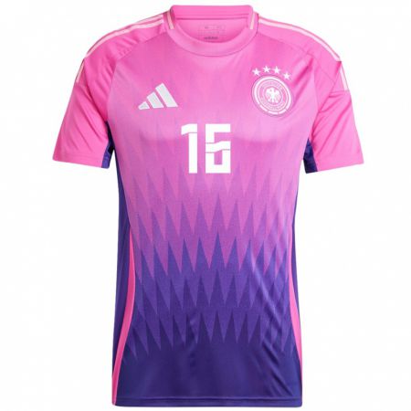 Kandiny Női Németország Tom Rothe #16 Pink Lila Idegenbeli Jersey 24-26 Mez Póló Ing