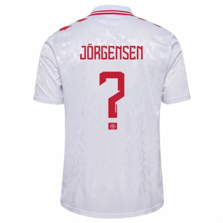 Kandiny Női Dánia Thomas Jörgensen #0 Fehér Idegenbeli Jersey 24-26 Mez Póló Ing