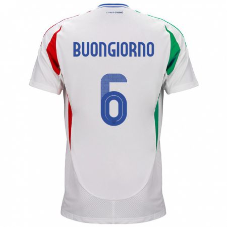 Kandiny Női Olaszország Alessandro Buongiorno #6 Fehér Idegenbeli Jersey 24-26 Mez Póló Ing