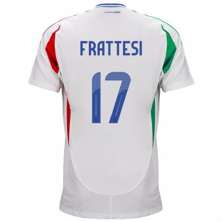 Kandiny Női Olaszország Davide Frattesi #17 Fehér Idegenbeli Jersey 24-26 Mez Póló Ing