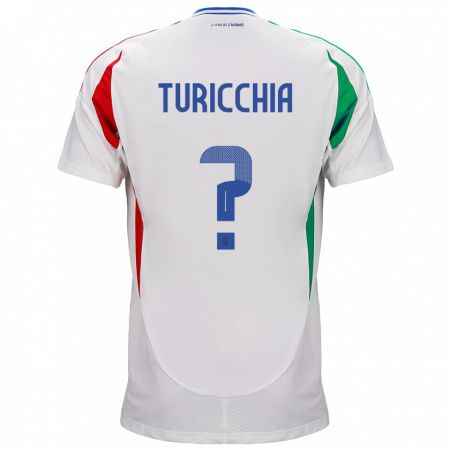 Kandiny Női Olaszország Riccardo Turicchia #0 Fehér Idegenbeli Jersey 24-26 Mez Póló Ing