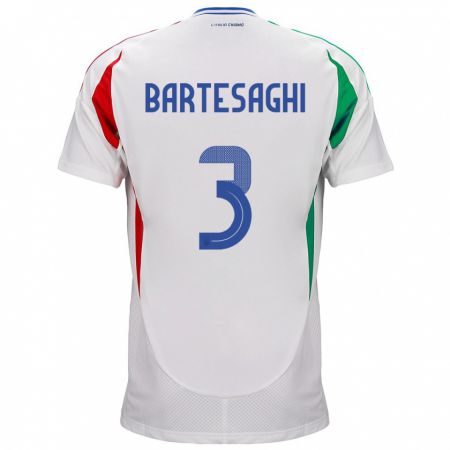 Kandiny Női Olaszország Davide Bartesaghi #3 Fehér Idegenbeli Jersey 24-26 Mez Póló Ing