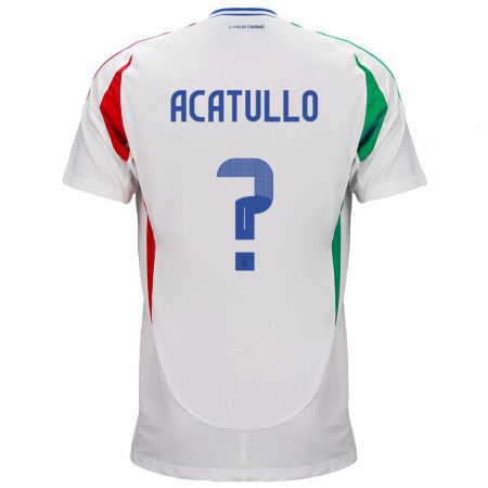 Kandiny Női Olaszország Cristian Acatullo #0 Fehér Idegenbeli Jersey 24-26 Mez Póló Ing