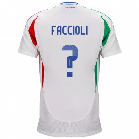 Kandiny Női Olaszország Pietro Faccioli #0 Fehér Idegenbeli Jersey 24-26 Mez Póló Ing