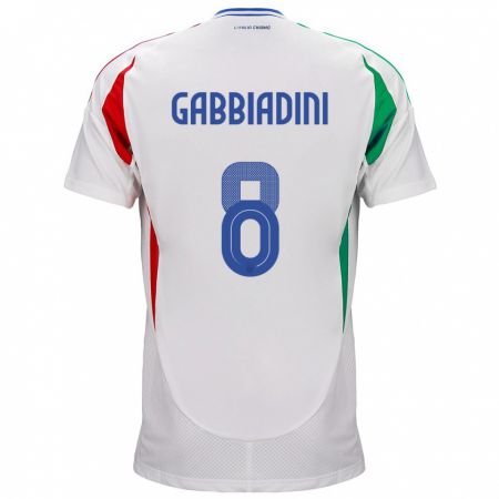 Kandiny Női Olaszország Melania Gabbiadini #8 Fehér Idegenbeli Jersey 24-26 Mez Póló Ing