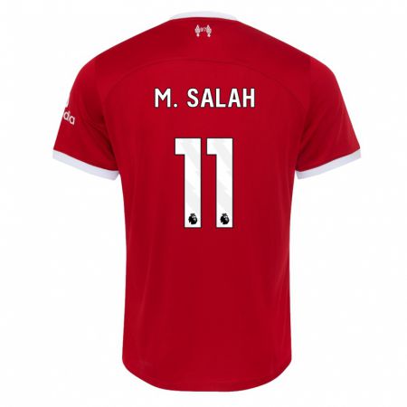 Kandiny Gyermek Mohamed Salah #11 Piros Hazai Jersey 2023/24 Mez Póló Ing