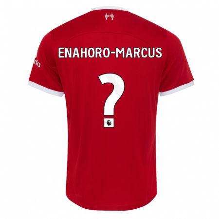 Kandiny Gyermek Louis Enahoro-Marcus #0 Piros Hazai Jersey 2023/24 Mez Póló Ing