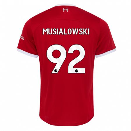 Kandiny Gyermek Mateusz Musialowski #92 Piros Hazai Jersey 2023/24 Mez Póló Ing
